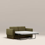 Ava 3 Seater Sofa Bed | Moss Green Mohair Sustainable Velvet