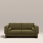 Ava 3 Seater Sofa Bed | Moss Green Mohair Sustainable Velvet