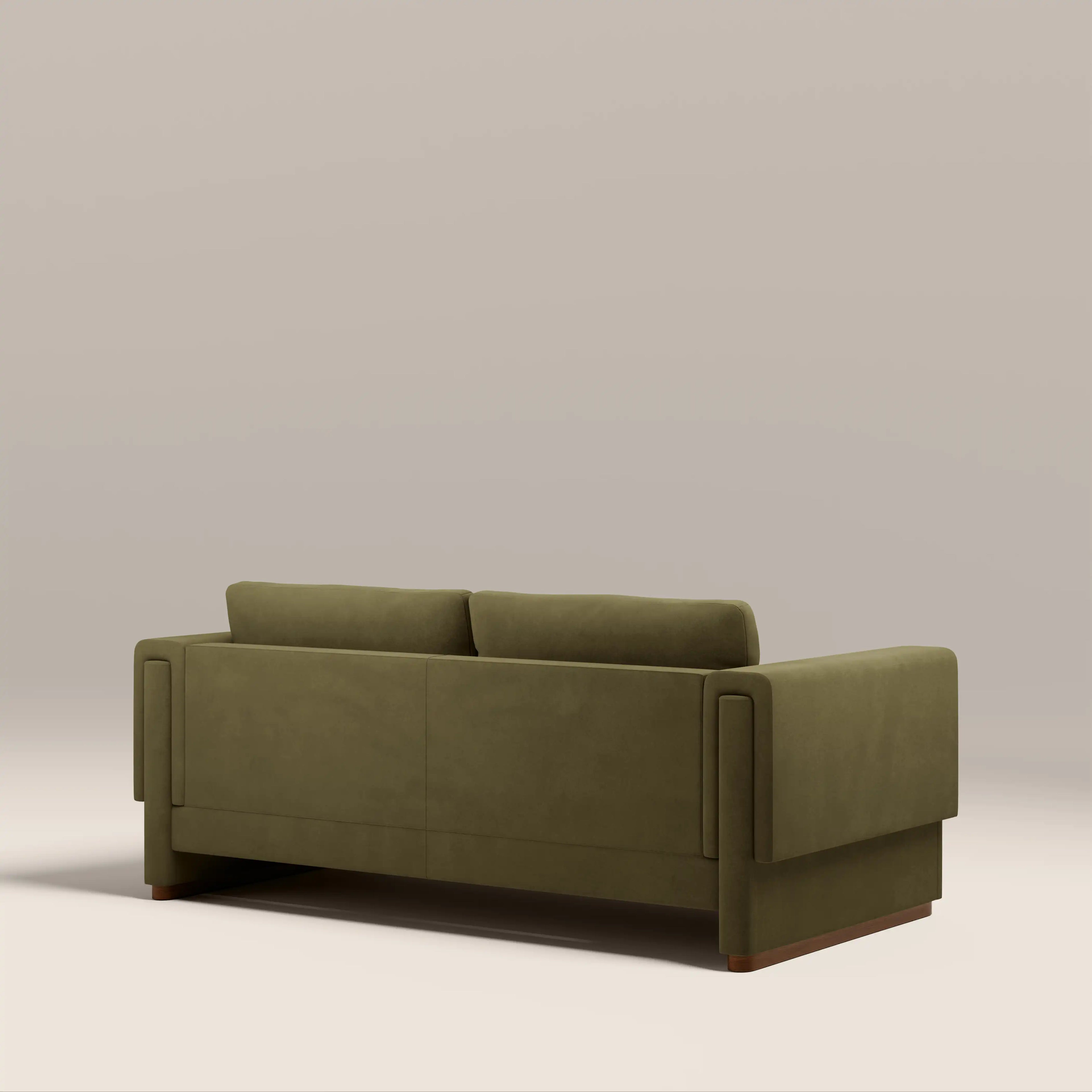 Ava 3 Seater Sofa | Moss Green Sustainable Mohair Velvet