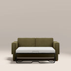 Ava 3 Seater Sofa Bed | Moss Green Mohair Sustainable Velvet