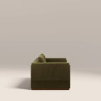 Ava 3 Seater Sofa Bed | Moss Green Mohair Sustainable Velvet