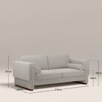 Ava 3 Seater Sofa | Speckled Stone Sustainable Boucle