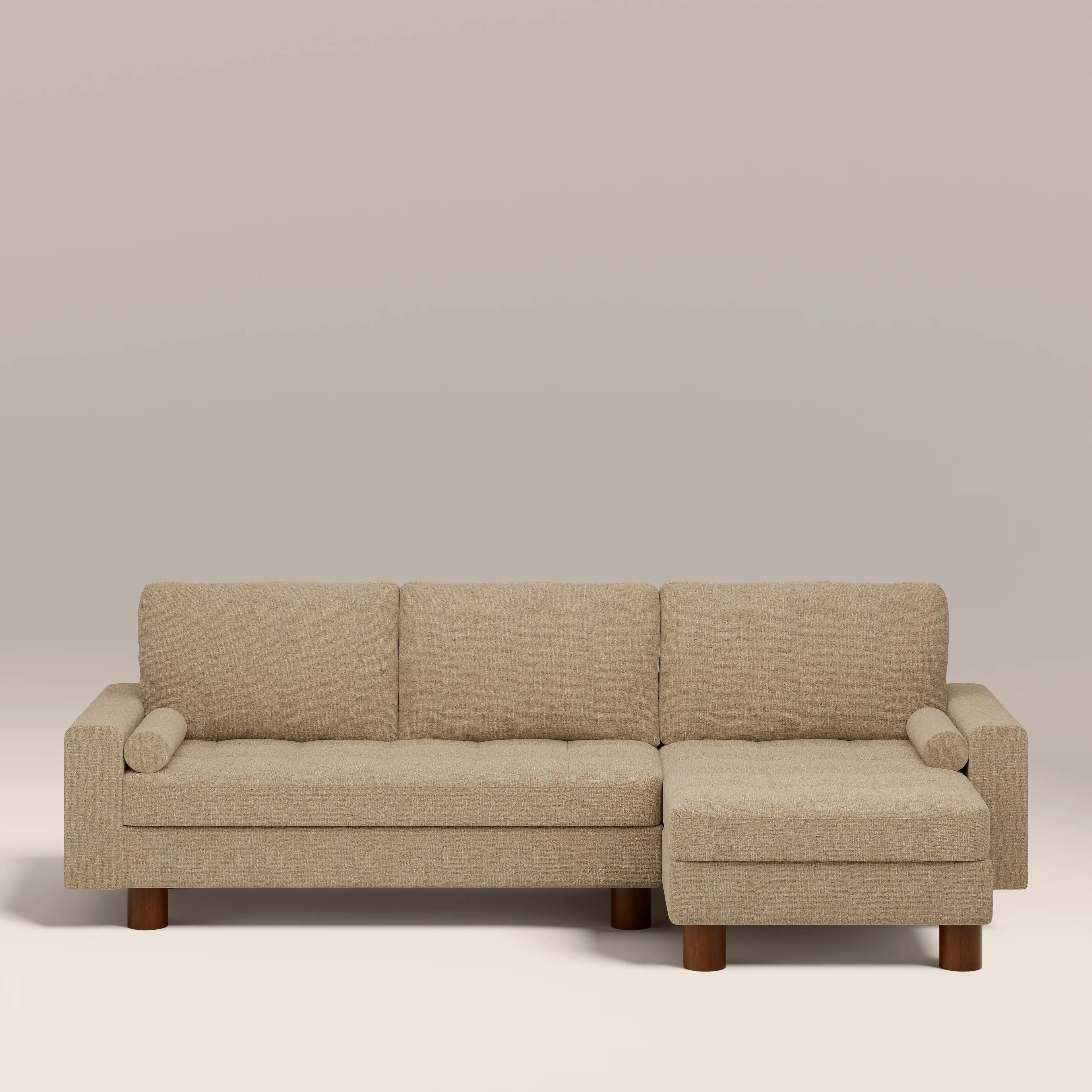 Diego Reversible Corner 3 Seater Sofa Bed | Speckled Latte Boucle