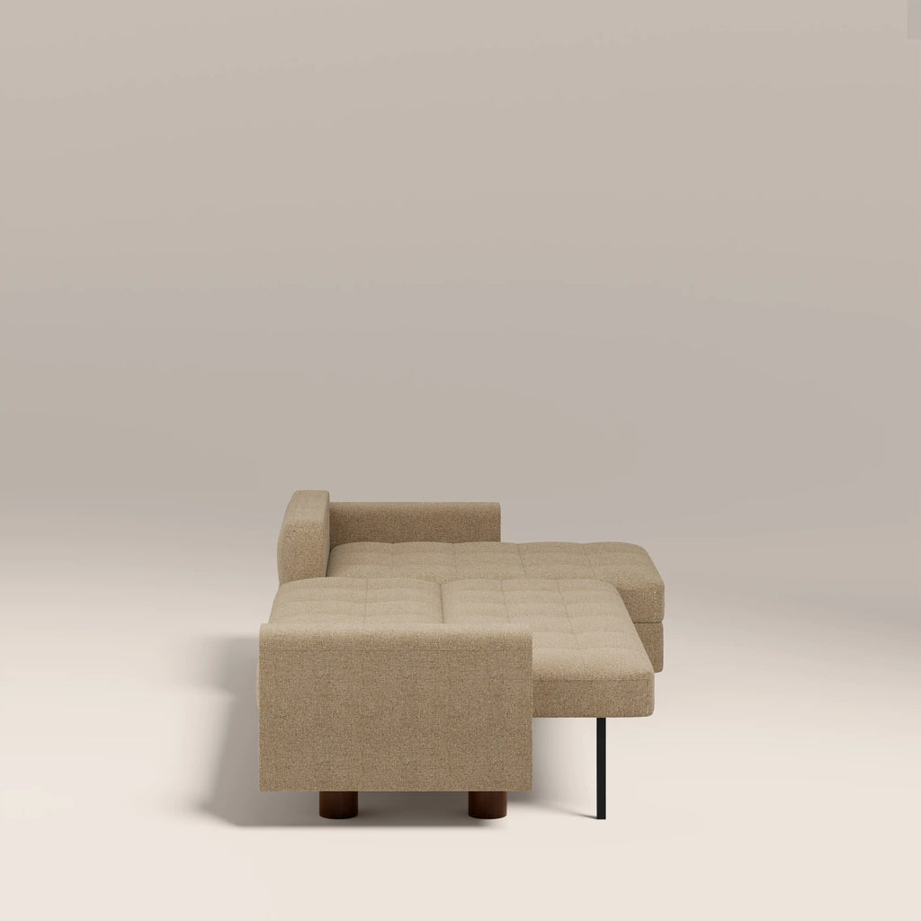 Diego Reversible Corner 3 Seater Sofa Bed | Speckled Latte Boucle