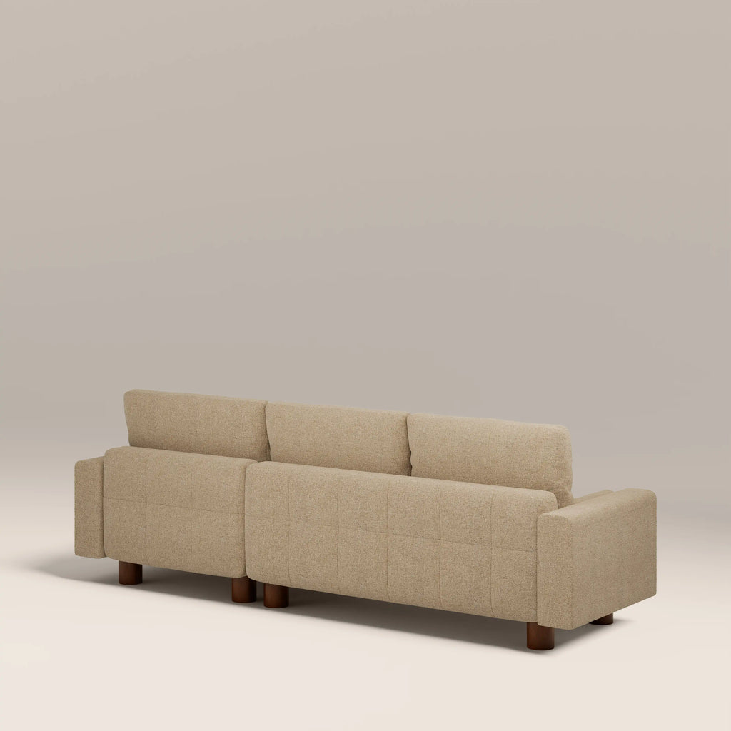 Diego Reversible Corner 3 Seater Sofa Bed | Speckled Latte Boucle