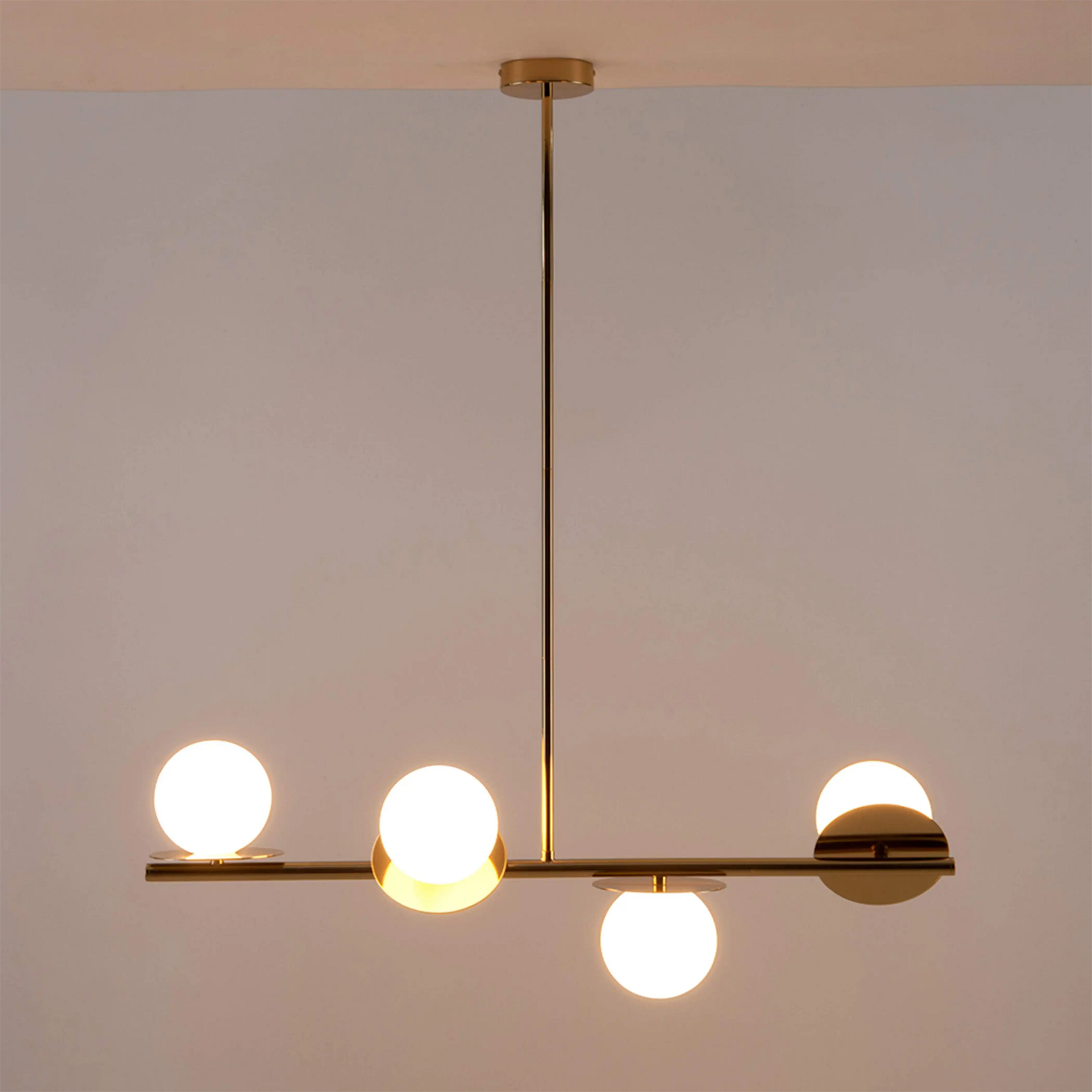 houseof 4 Plate Pendant Light | Brass