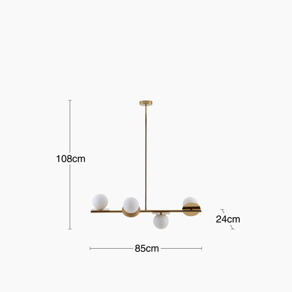 houseof 4 Plate Pendant Light | Brass