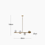 houseof 4 Plate Pendant Light | Brass