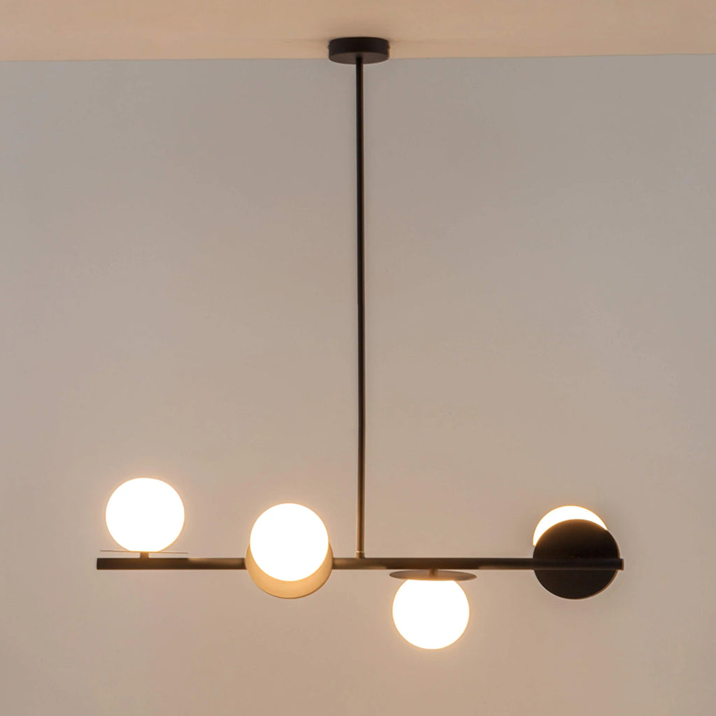 houseof 4 Plate Pendant Light | Charcoal