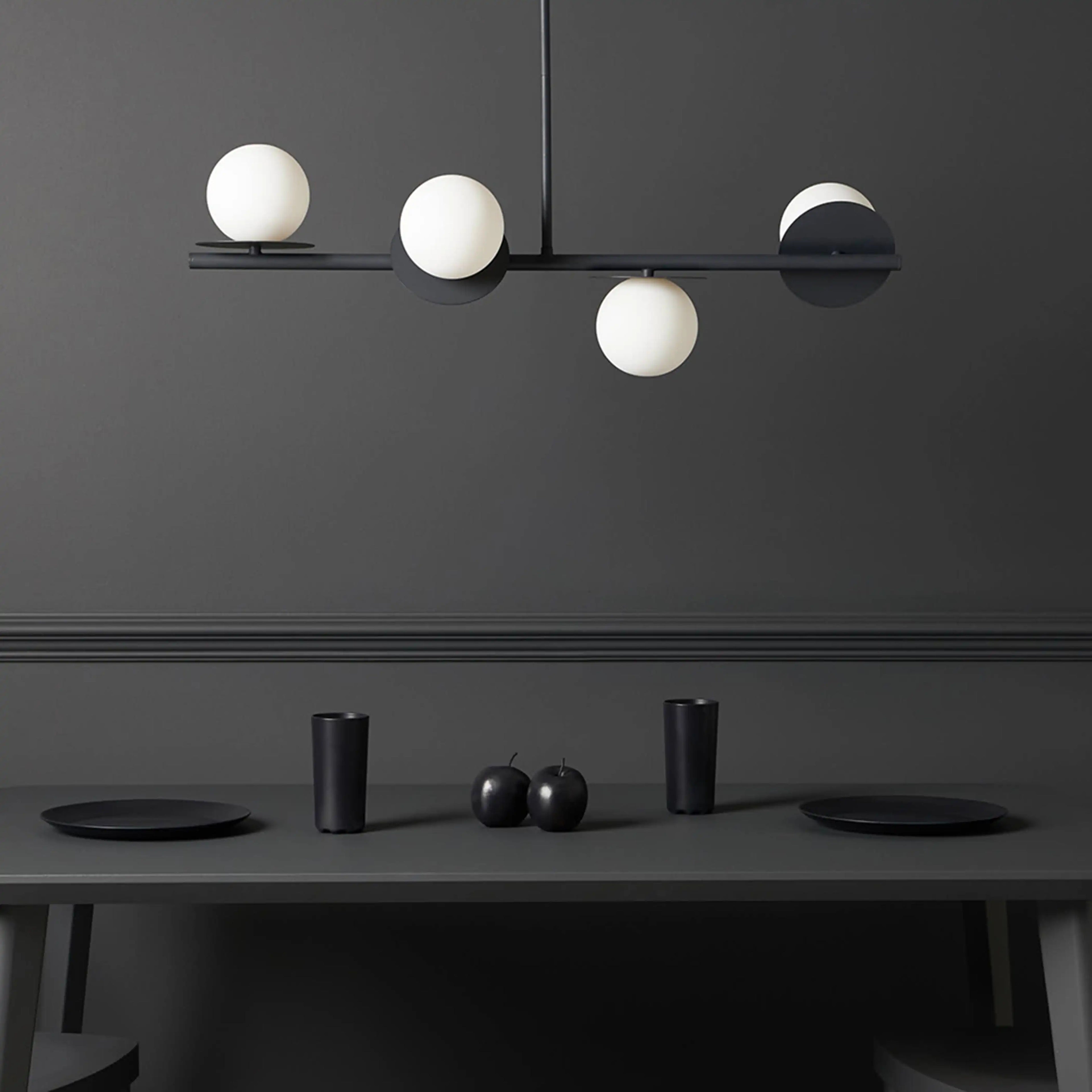 houseof 4 Plate Pendant Light | Charcoal