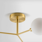 houseof 3 Light Flush Ceiling Light | Brass