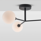 houseof 3 Light Flush Ceiling Light | Charcoal