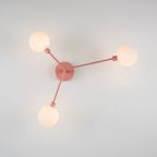 houseof 3 Light Flush Ceiling Light | Pink