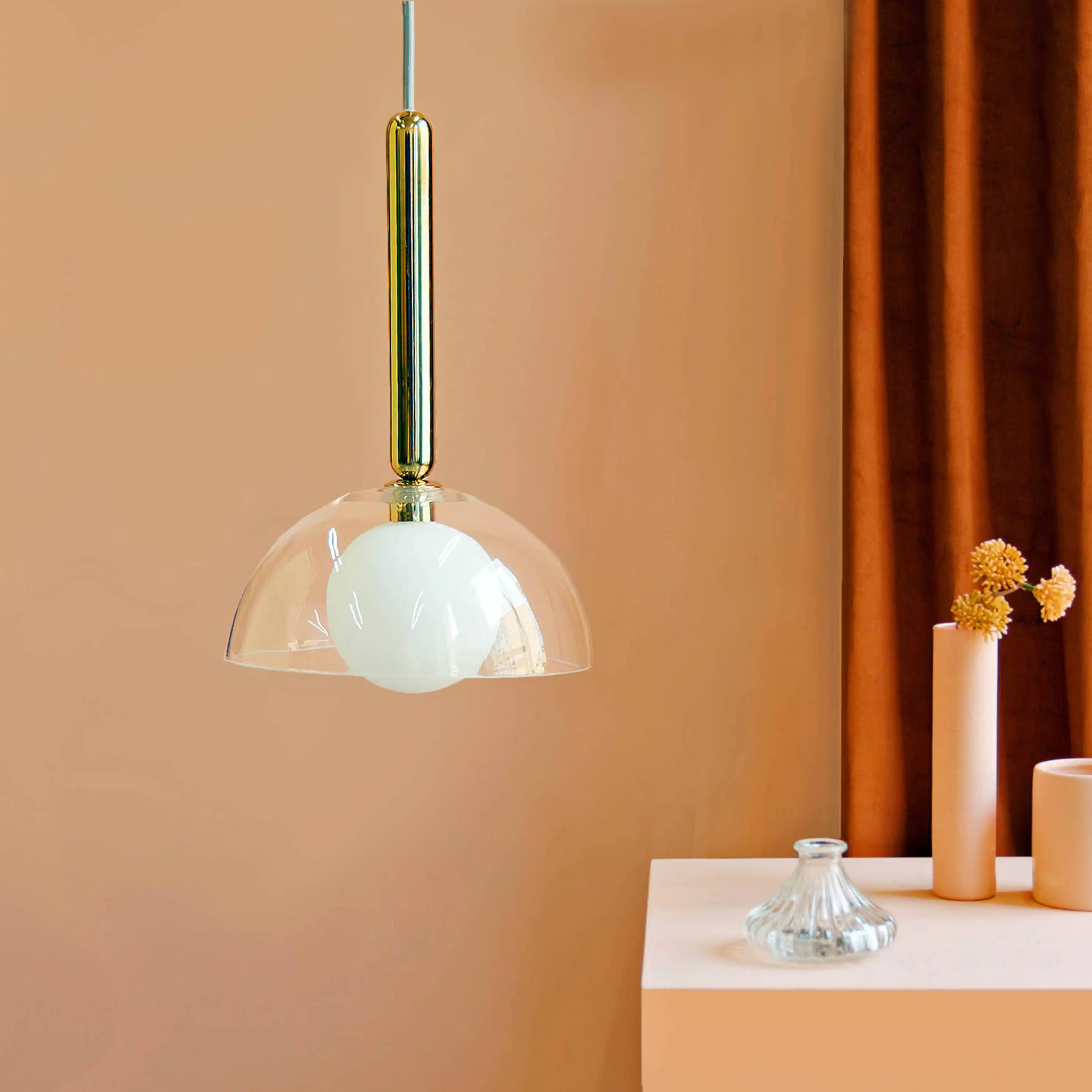 houseof Glass Dome Ceiling Light | Brass