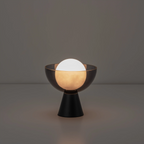 houseof Bowl Cordless Table Lamp | Charcoal