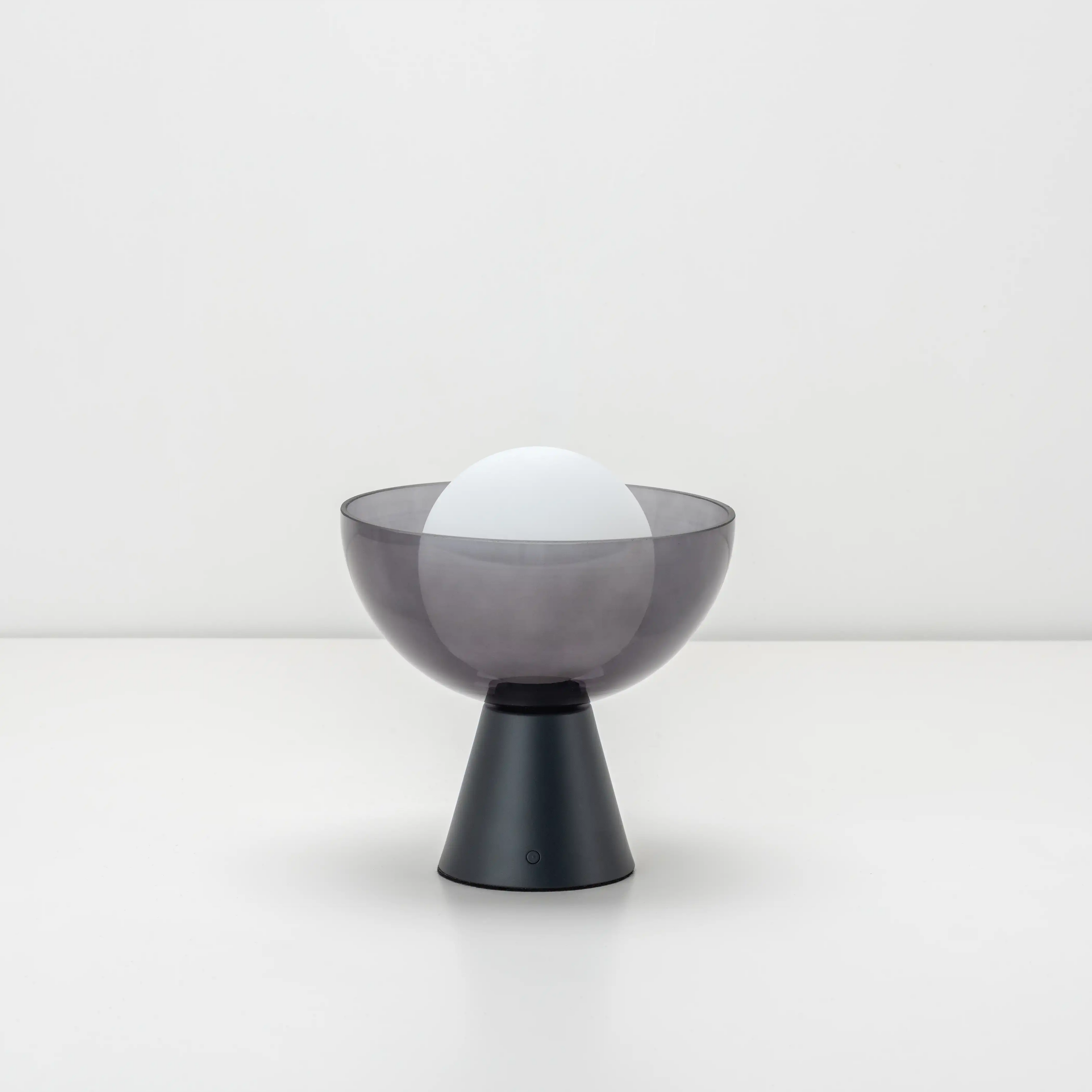 houseof Bowl Cordless Table Lamp | Charcoal