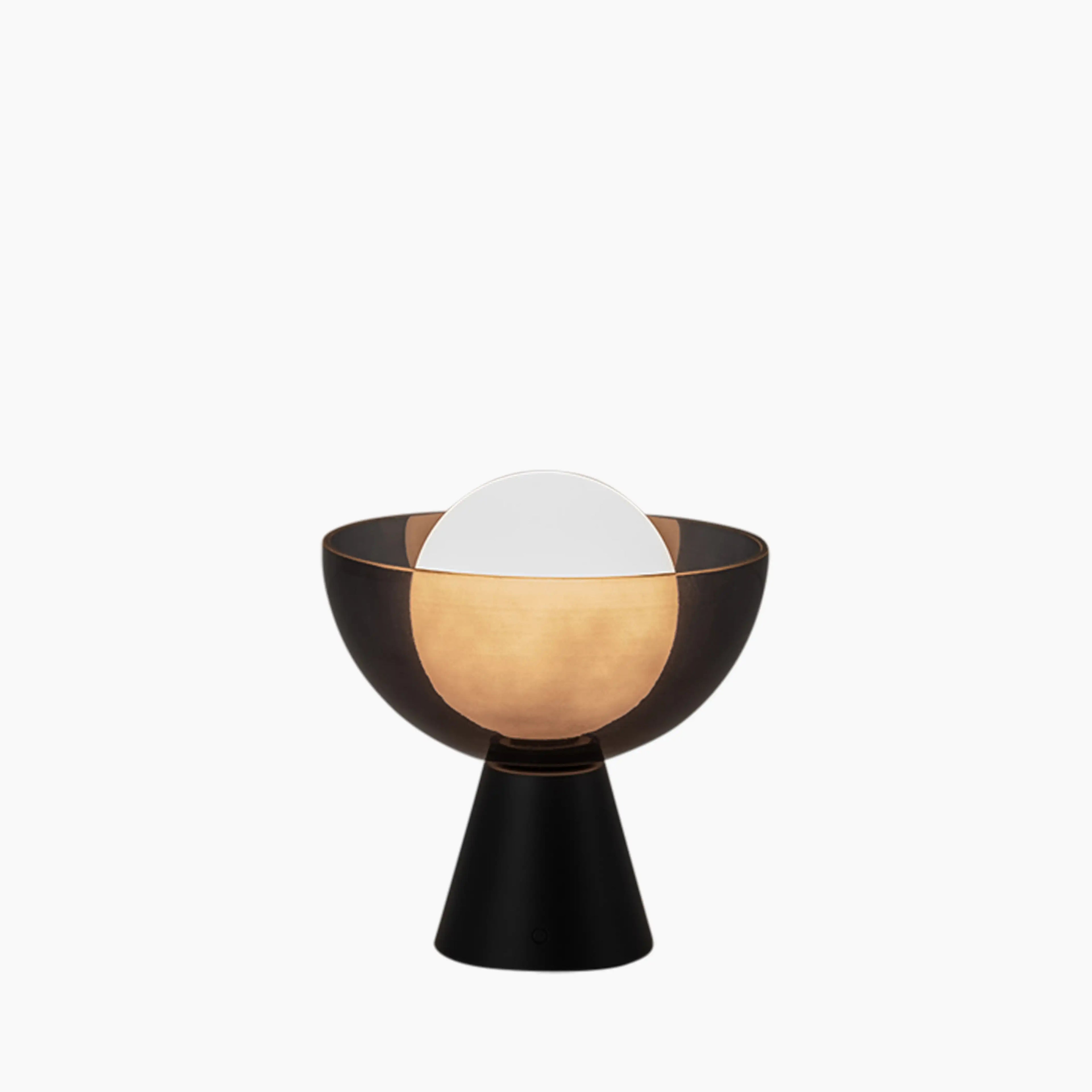 houseof Bowl Cordless Table Lamp | Charcoal