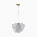 houseof Glass Disk Chandelier Ceiling Light | White