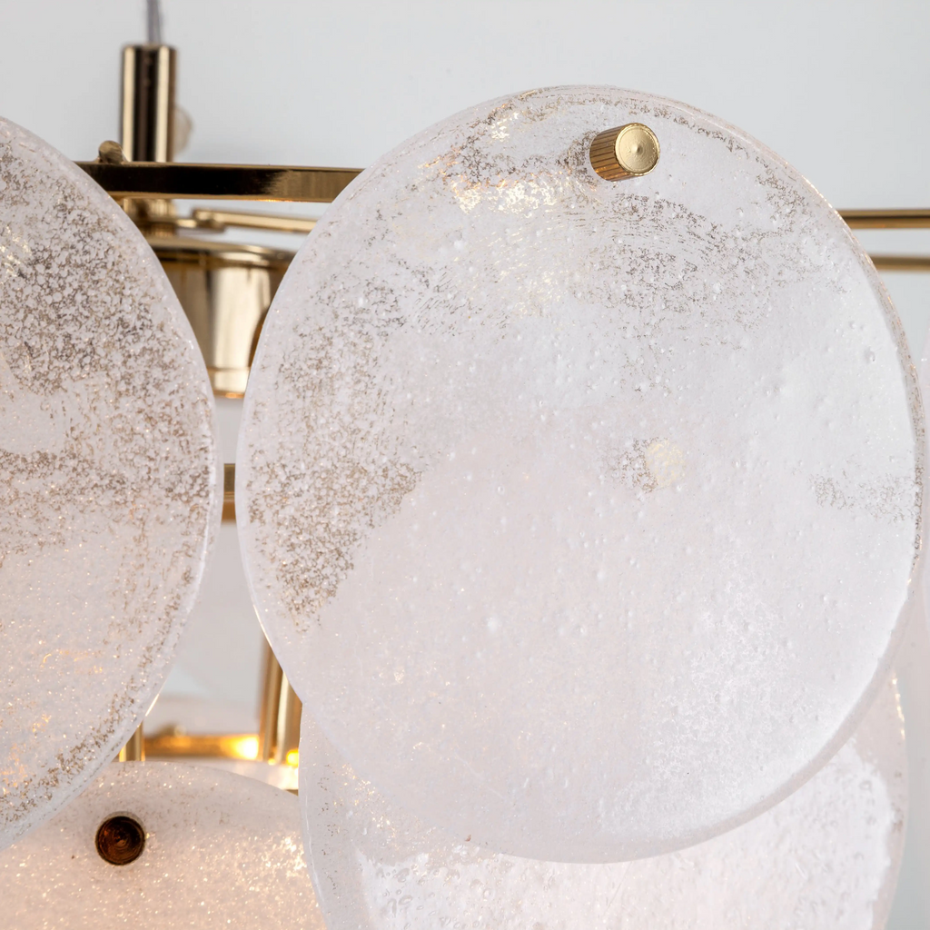 houseof Glass Disk Chandelier Ceiling Light | White