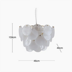 houseof Glass Disk Chandelier Ceiling Light | White