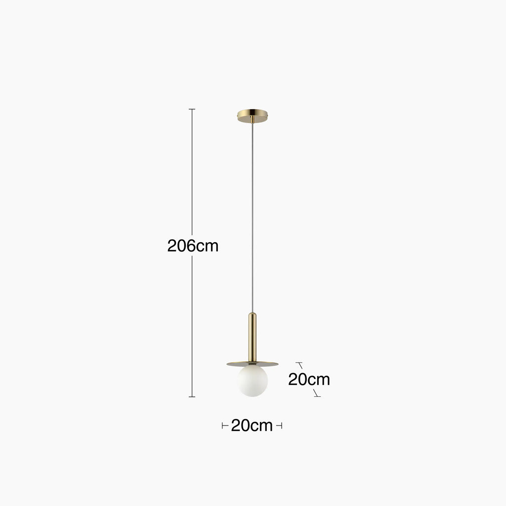 houseof Plate Pendant Light | Brass