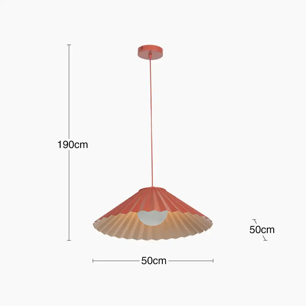 houseof Pleat Ceiling Light | Red
