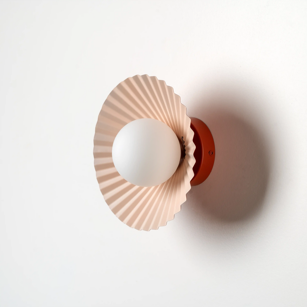 houseof Pleat Flush Wall & Ceiling Light | Red