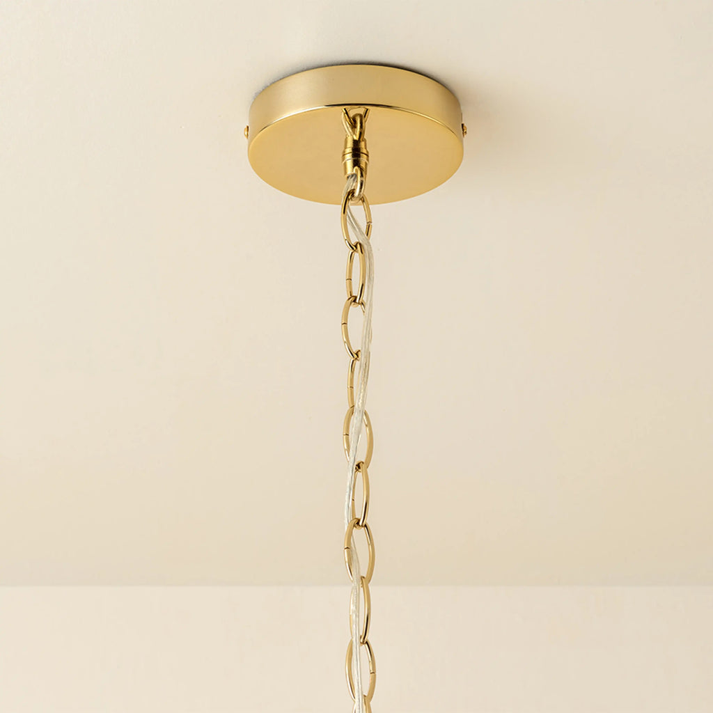 houseof Glass 3 Tiered Chandelier | Amber Orange