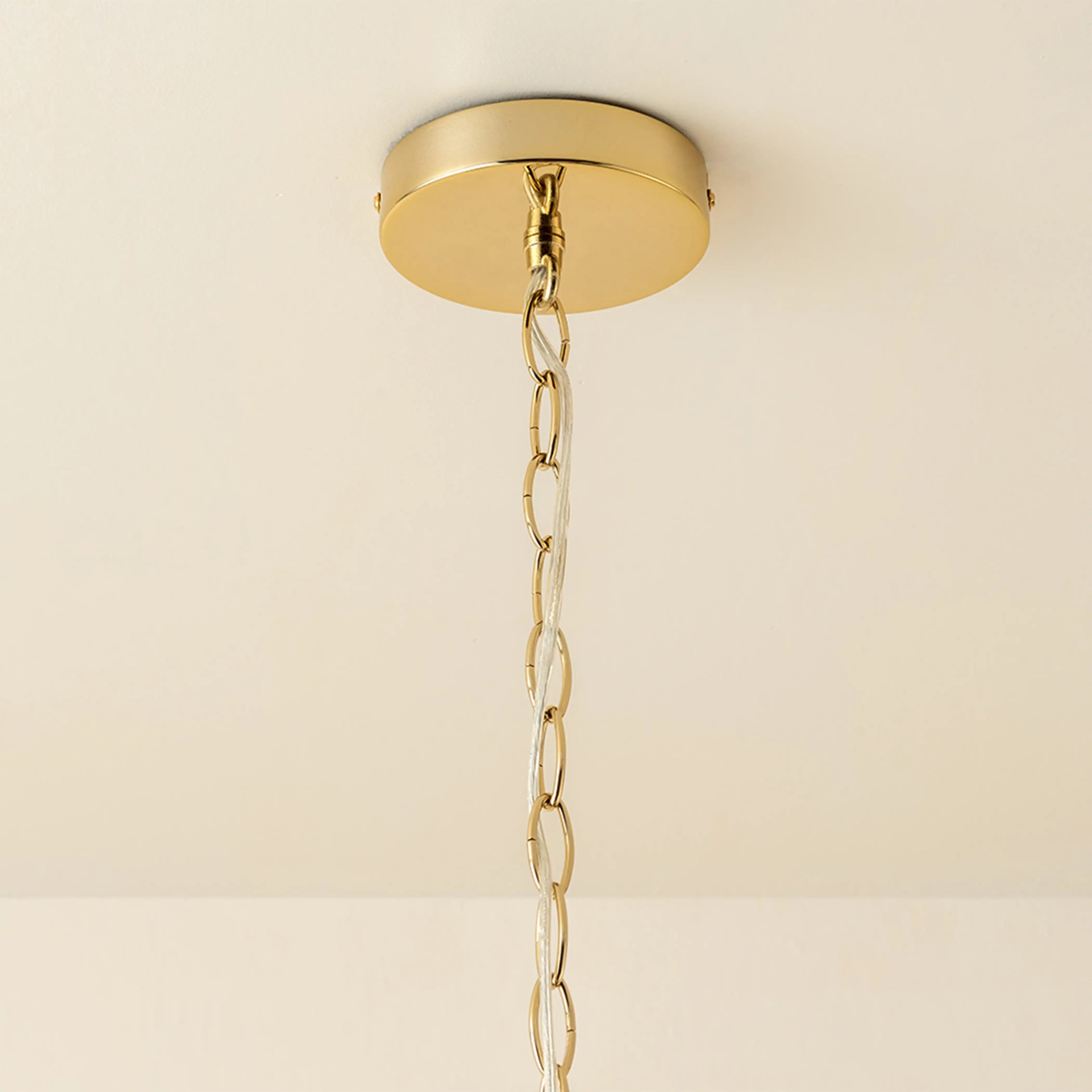 houseof Glass 3 Tiered Chandelier | Amber Orange