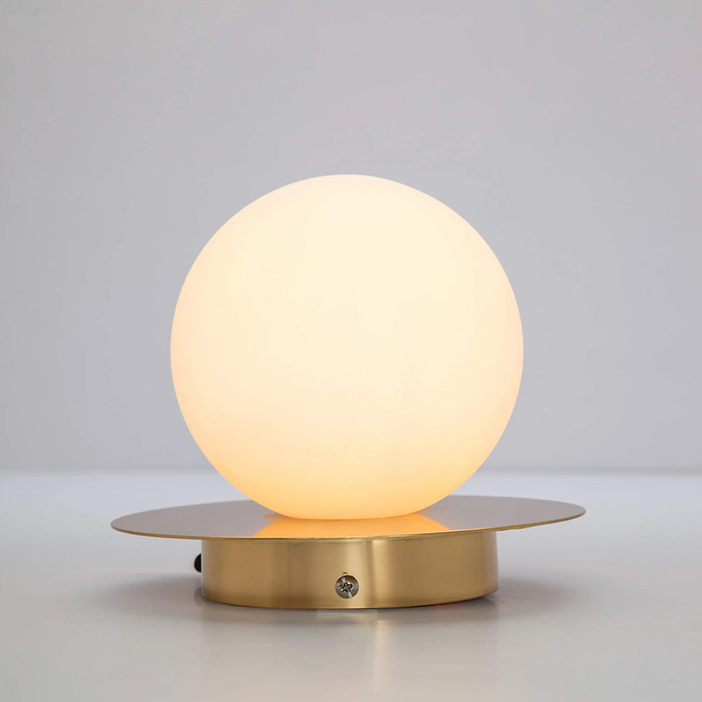 houseof Opal Disk Cordless Table Lamp | Brass