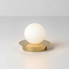 houseof Opal Disk Cordless Table Lamp | Brass