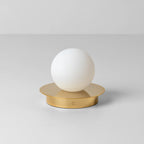 houseof Opal Disk Cordless Table Lamp | Brass