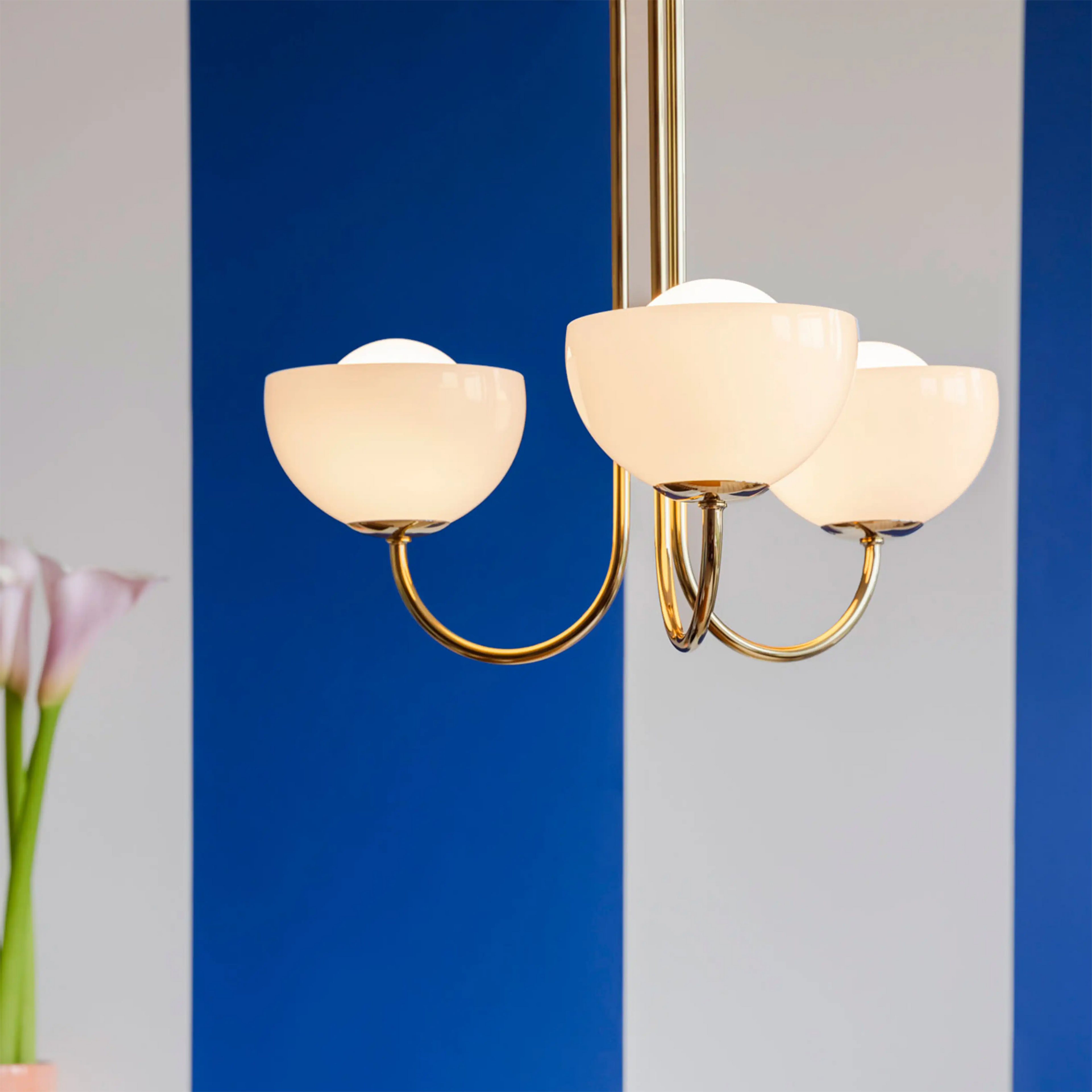 houseof 3 Light Bowl Ceiling Light | Brass
