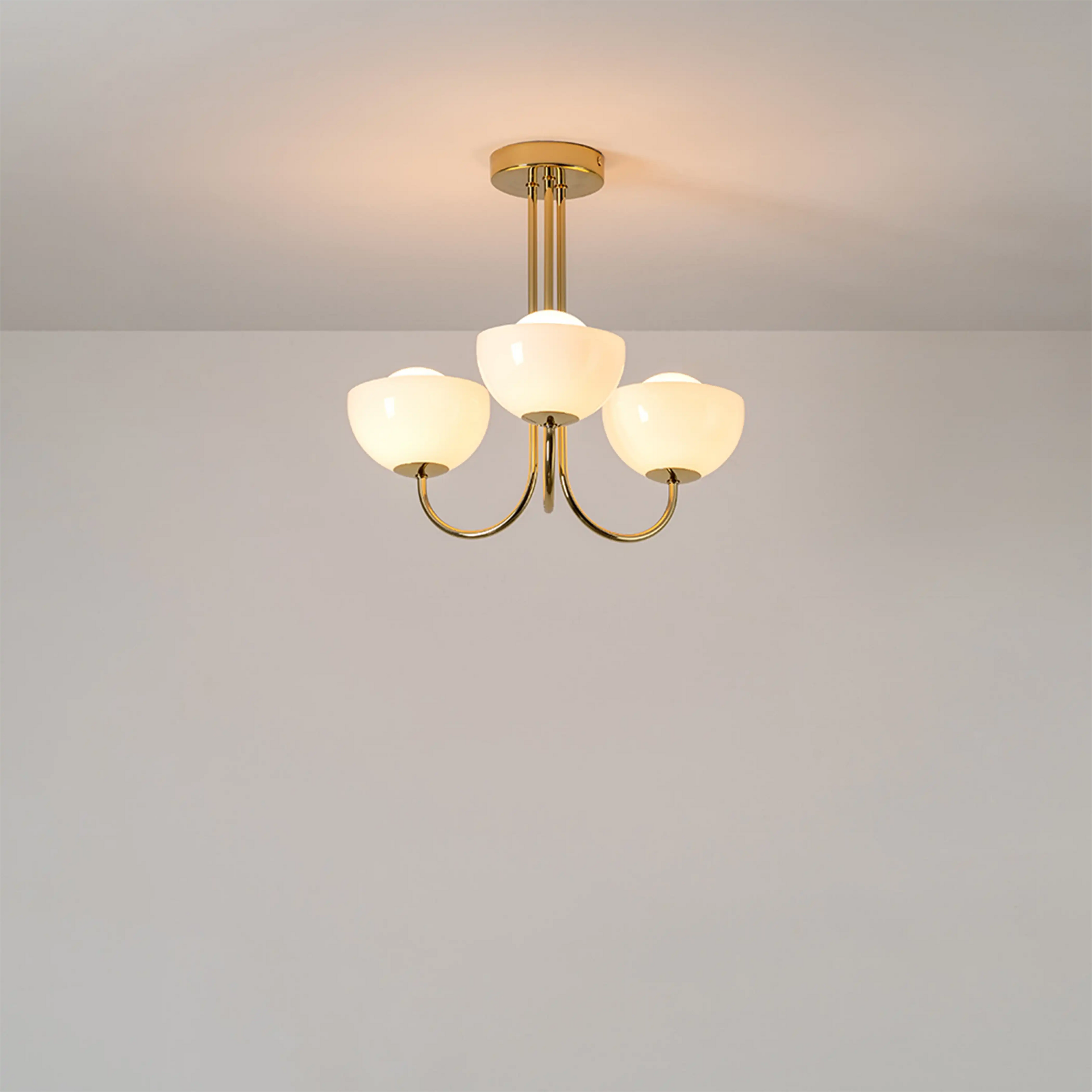 houseof 3 Light Bowl Ceiling Light | Brass