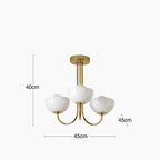 houseof 3 Light Bowl Ceiling Light | Brass