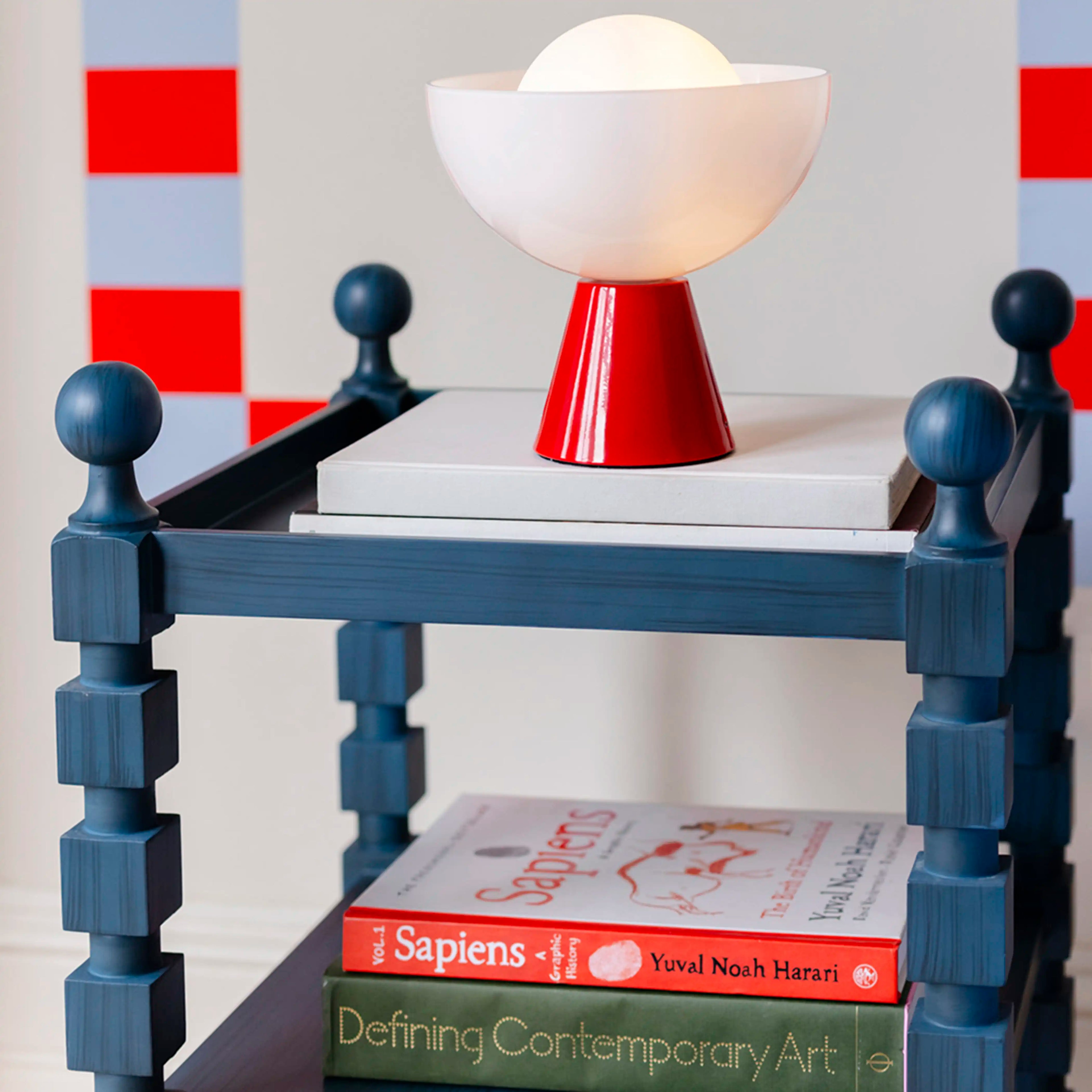 houseof Bowl Cordless Table Lamp | Jam Red