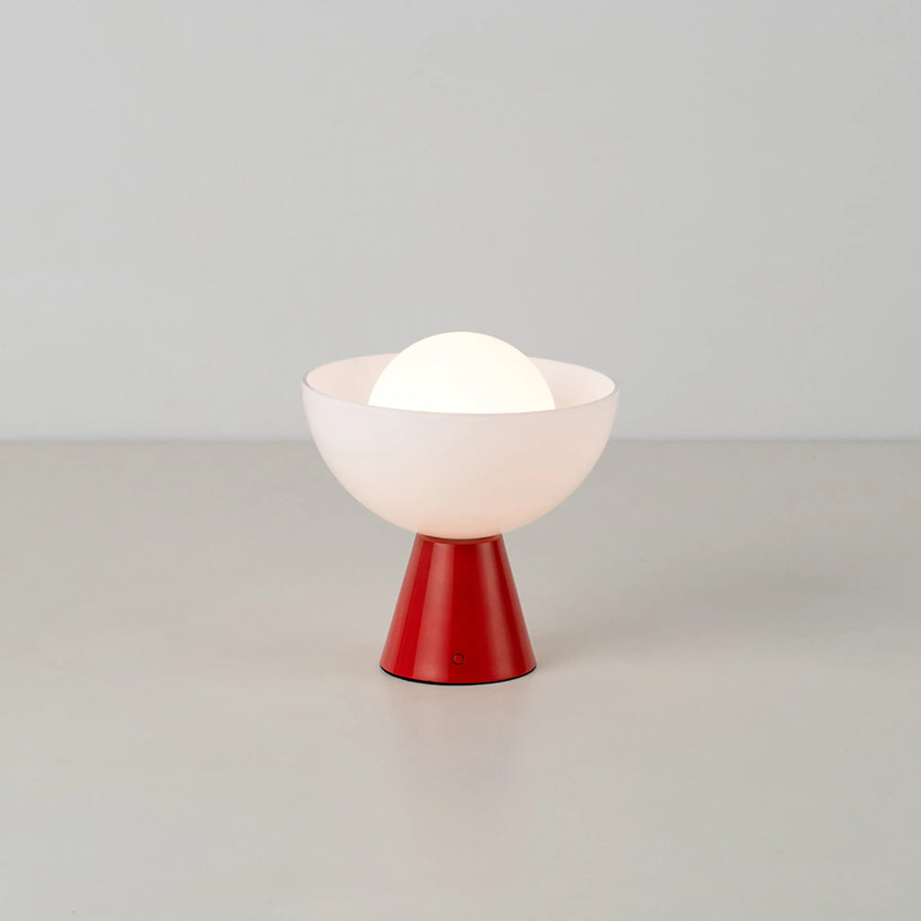houseof Bowl Cordless Table Lamp | Jam Red