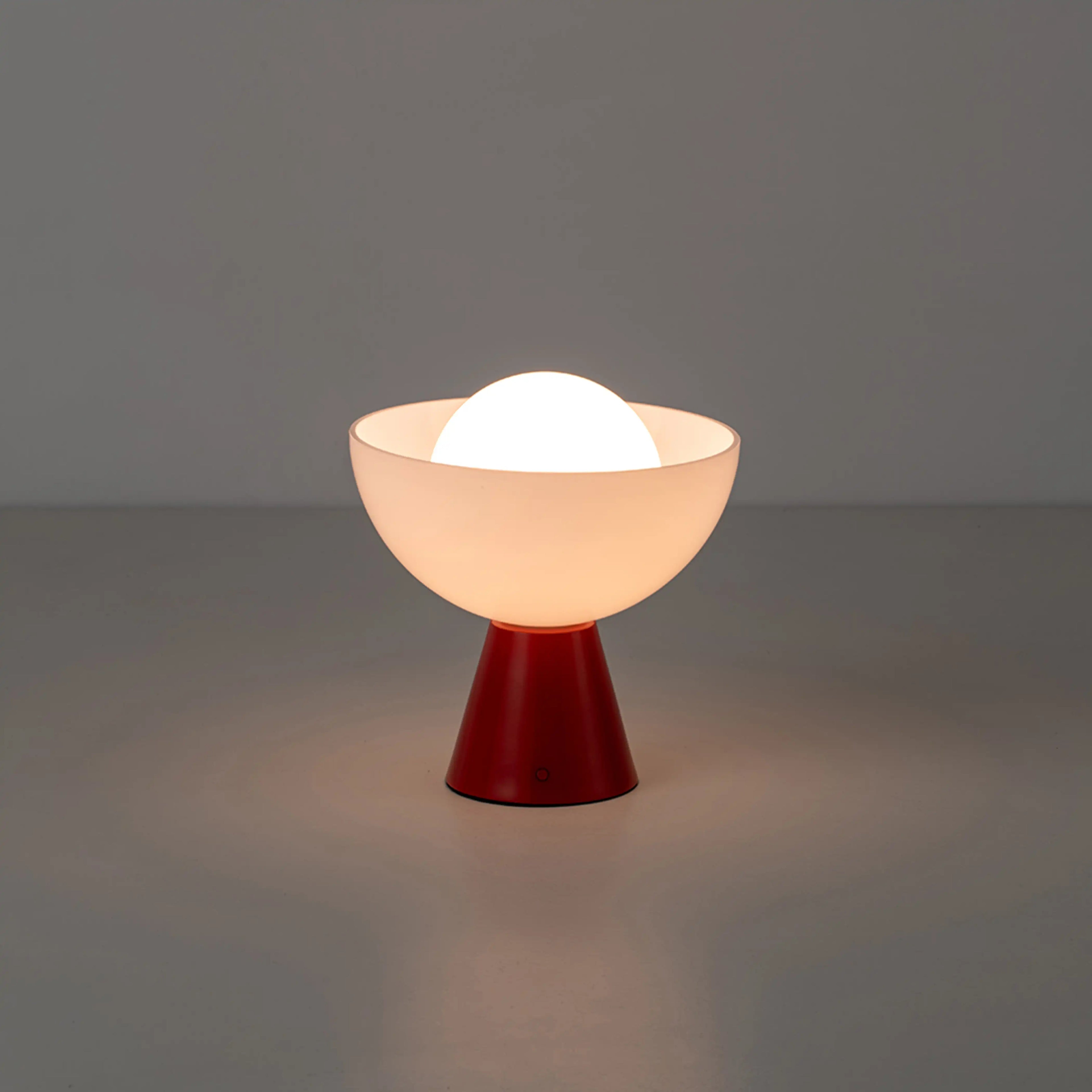houseof Bowl Cordless Table Lamp | Jam Red