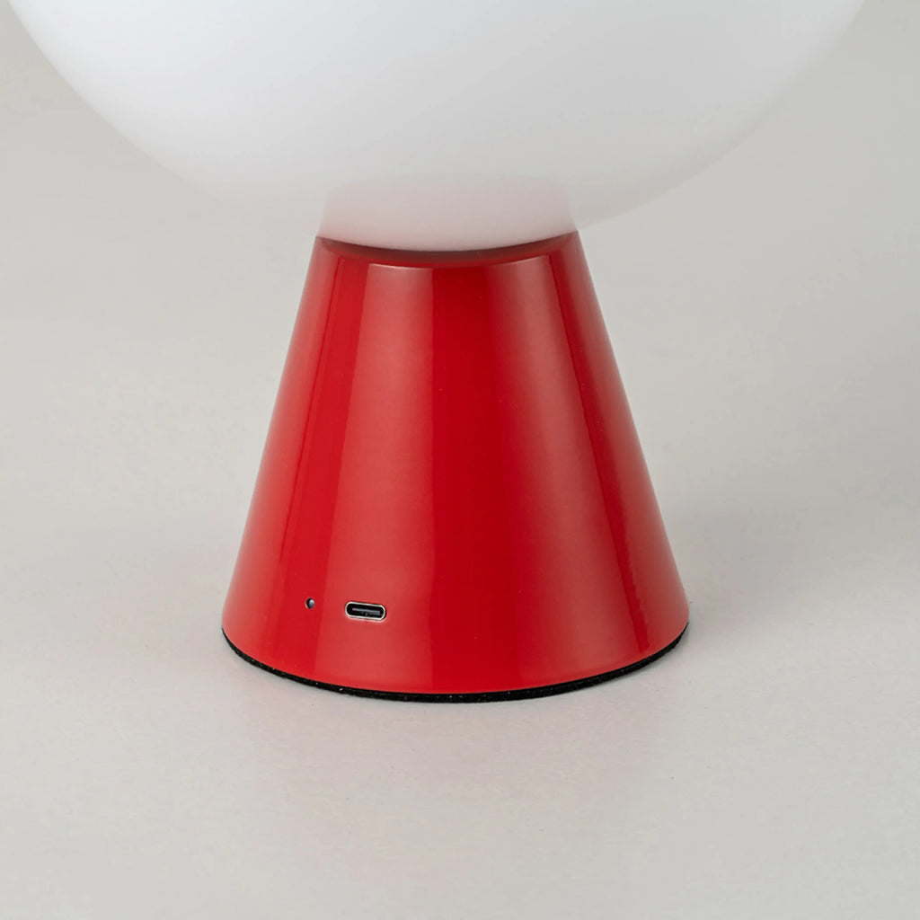 houseof Bowl Cordless Table Lamp | Jam Red