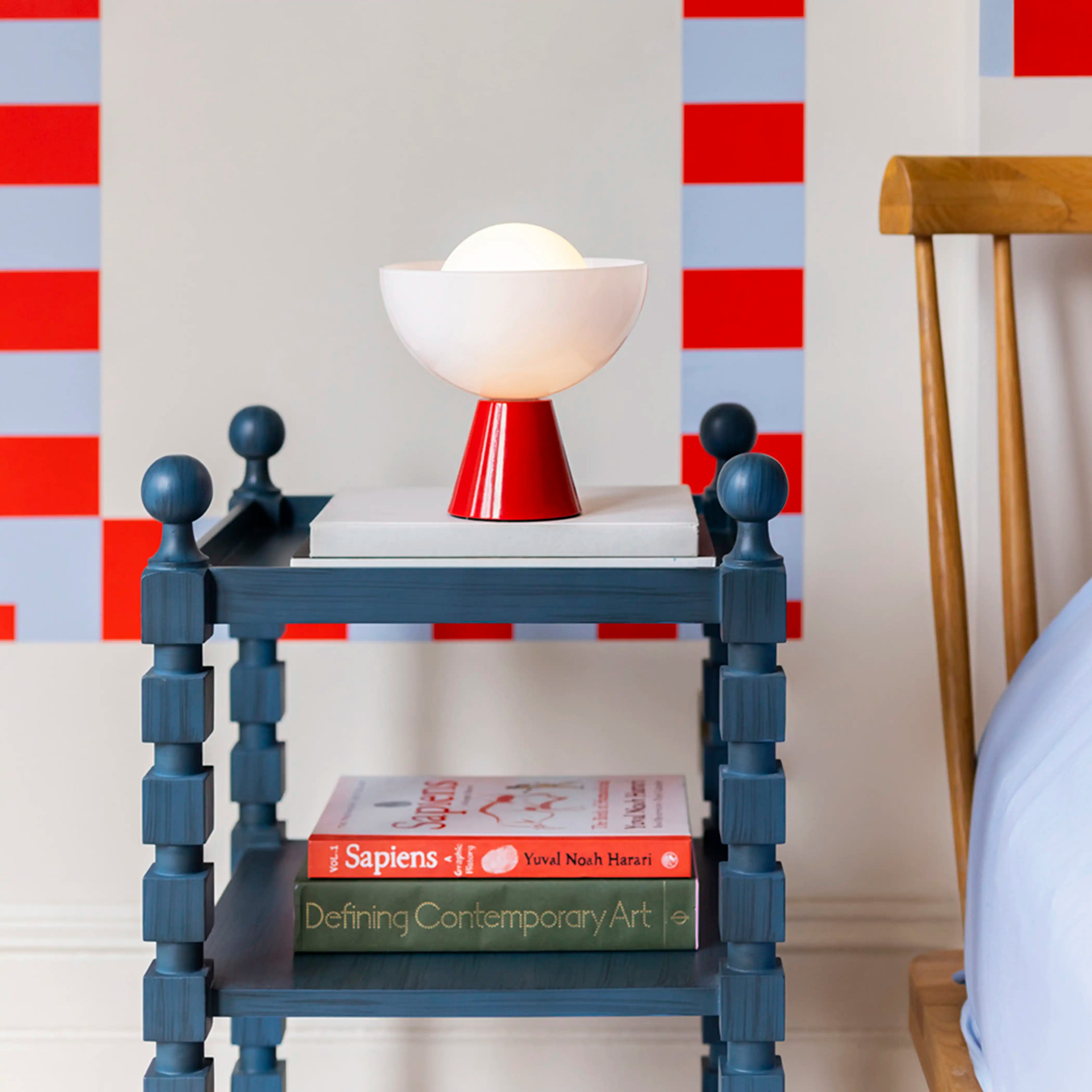 houseof Bowl Cordless Table Lamp | Jam Red