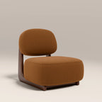 Didsbury Accent Chair | Caramel Brown Sustainable Mohair Velvet & Walnut