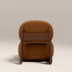 Didsbury Accent Chair | Caramel Brown Sustainable Mohair Velvet & Walnut