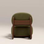 Didsbury Accent Chair | Moss Green Sustainable Mohair Velvet & Walnut