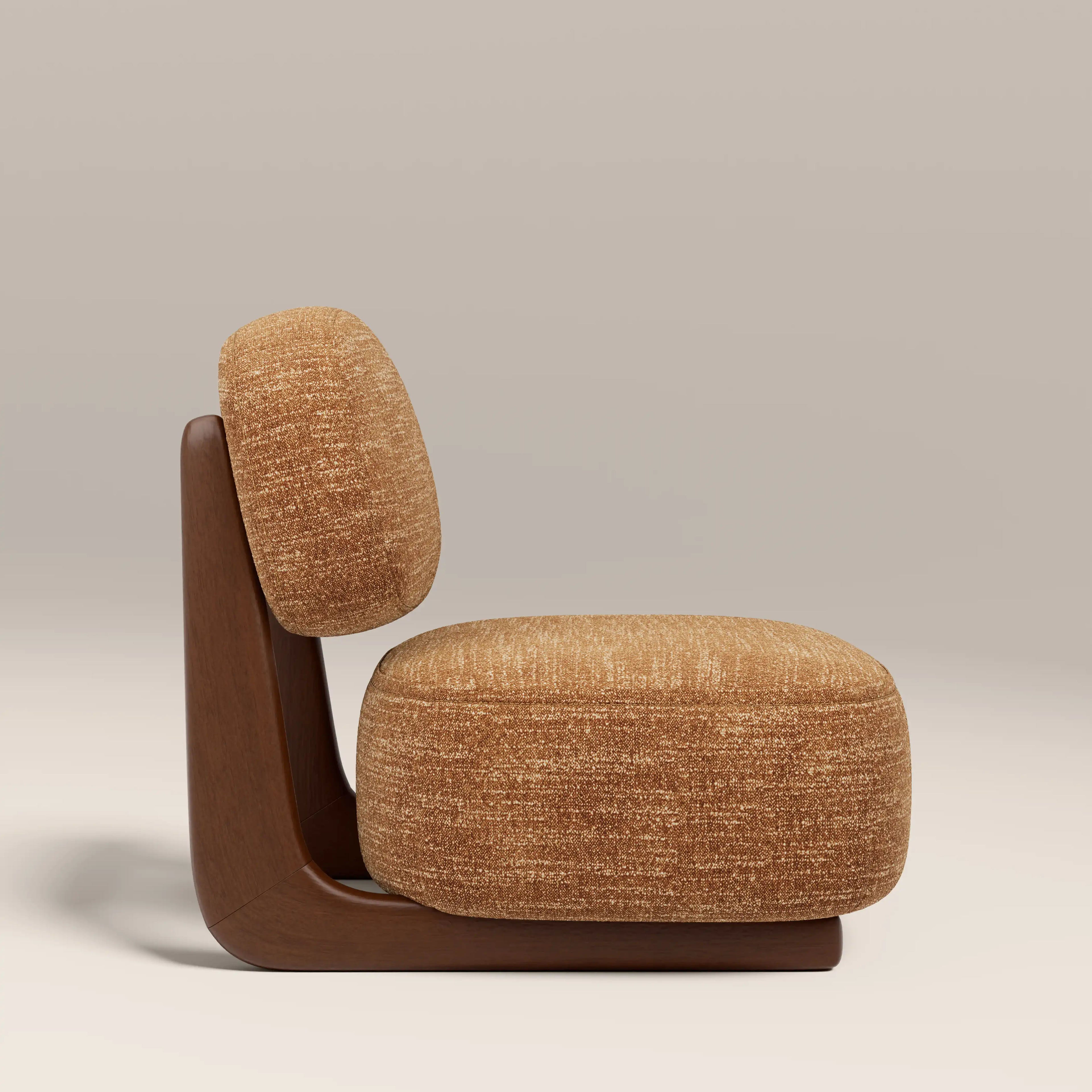 Didsbury Accent Chair | Speckled Honey Sustainable Boucle & Walnut