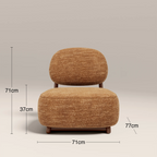 Didsbury Accent Chair | Speckled Honey Sustainable Boucle & Walnut