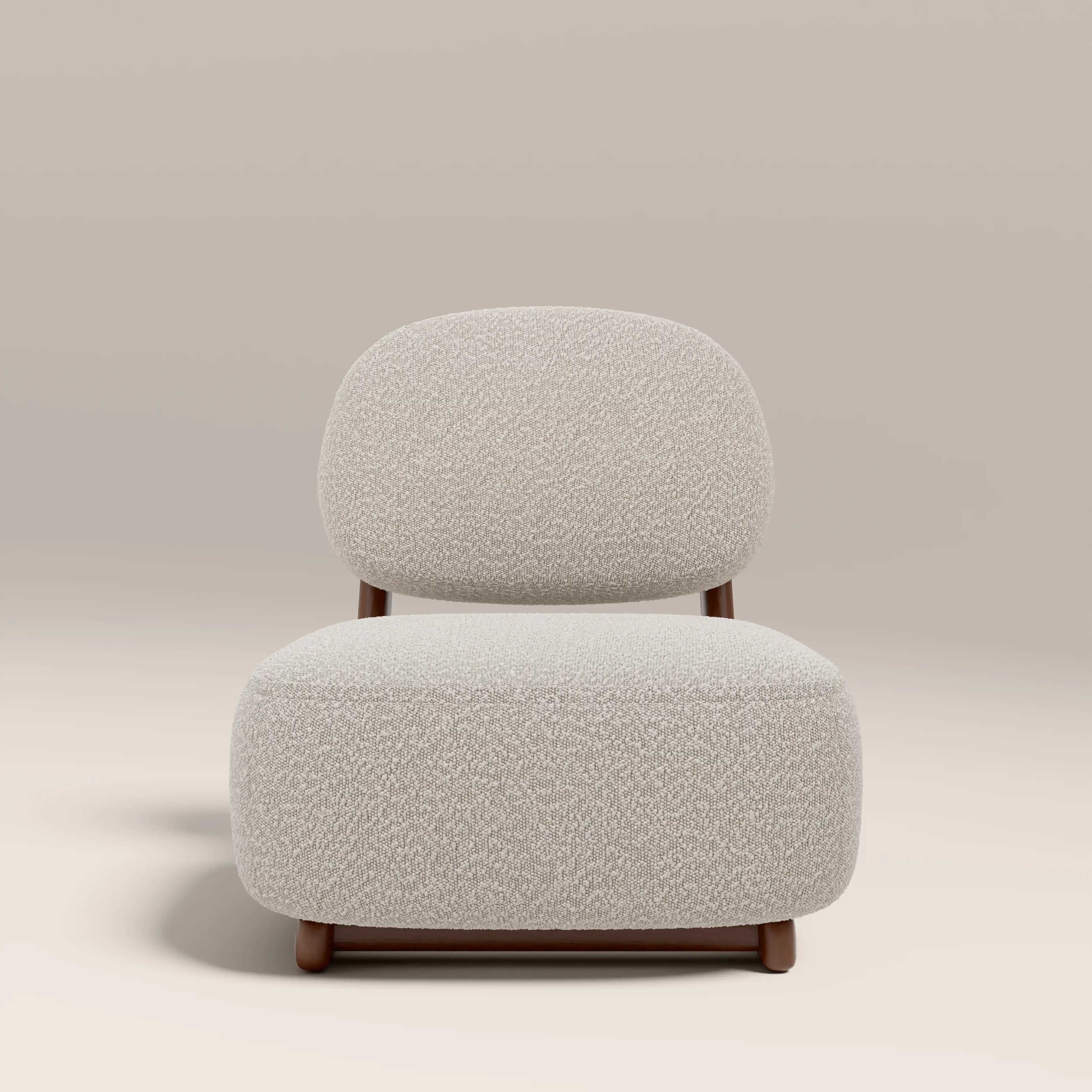 Didsbury Accent Chair | Speckled Stone Sustainable Boucle & Walnut