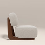 Didsbury Accent Chair | Speckled Stone Sustainable Boucle & Walnut