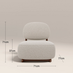 Didsbury Accent Chair | Speckled Stone Sustainable Boucle & Walnut