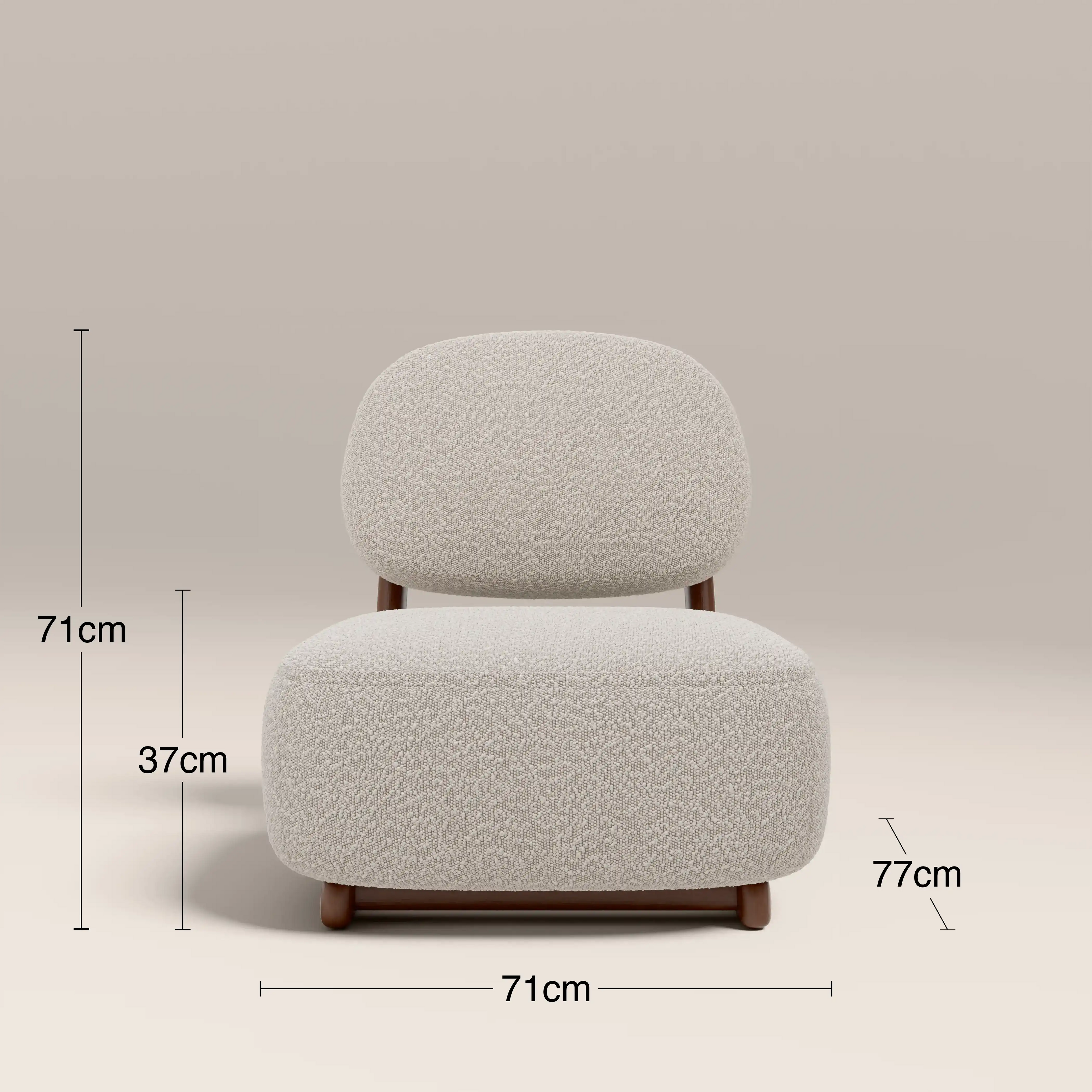 Didsbury Accent Chair | Speckled Stone Sustainable Boucle & Walnut