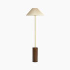Danika Floor Lamp | Natural Linen & Walnut